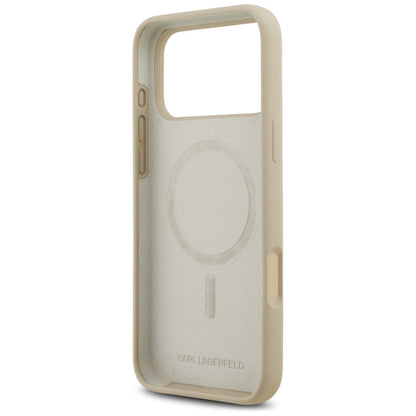 Case for Apple iPhone 17 Pro Max, Karl Lagerfeld, Sketch and Logo Karl, Brown