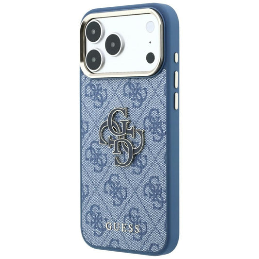 Case for Apple iPhone 18 Pro / 17 Pro, Guess, 4G Big Resin Logo, Blue