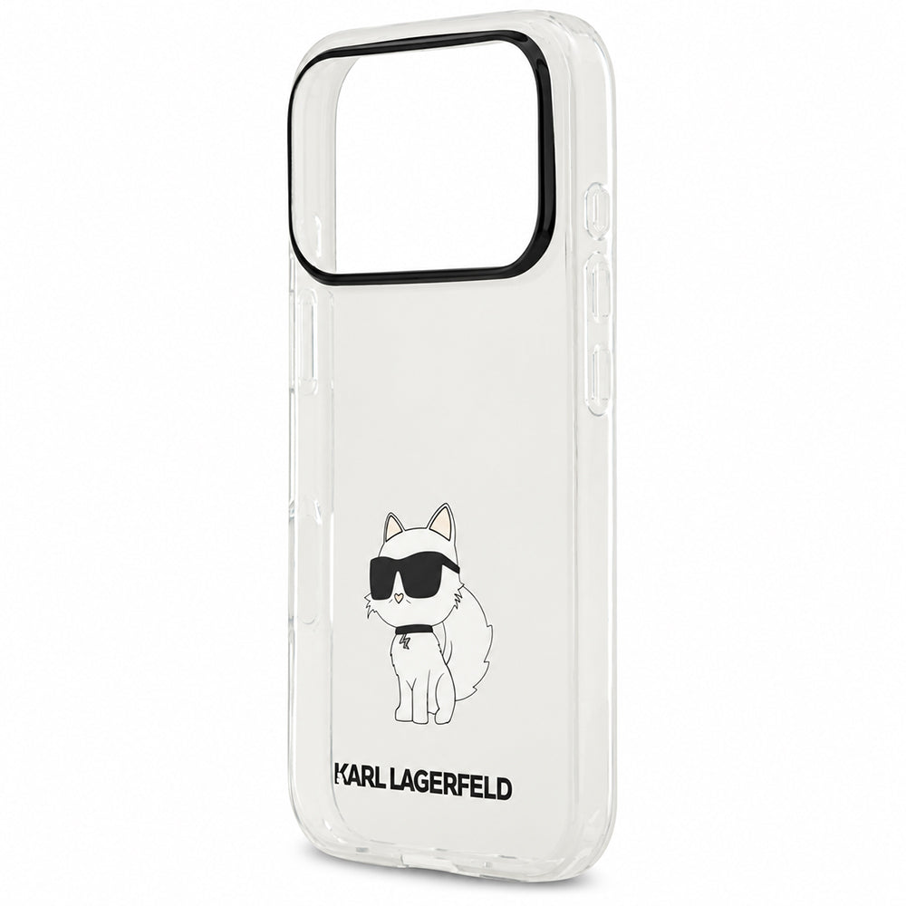 Case for Apple iPhone 18 Pro / 17 Pro, Karl Lagerfeld, IML Choupette NFT, Transparent