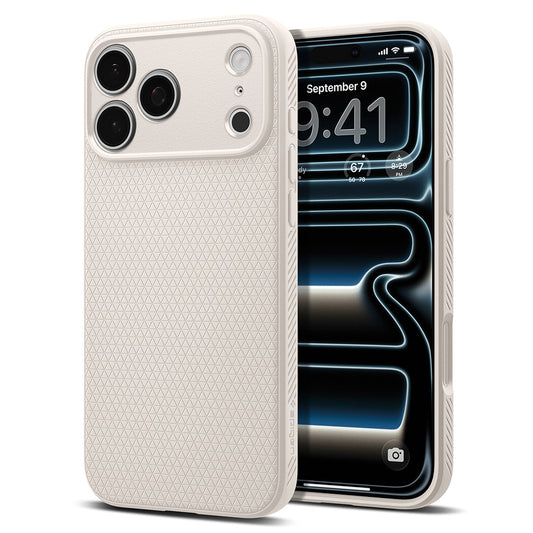 Case for Apple iPhone 18 Pro / 17 Pro, Spigen, Liquid Air, Beige ACS12152