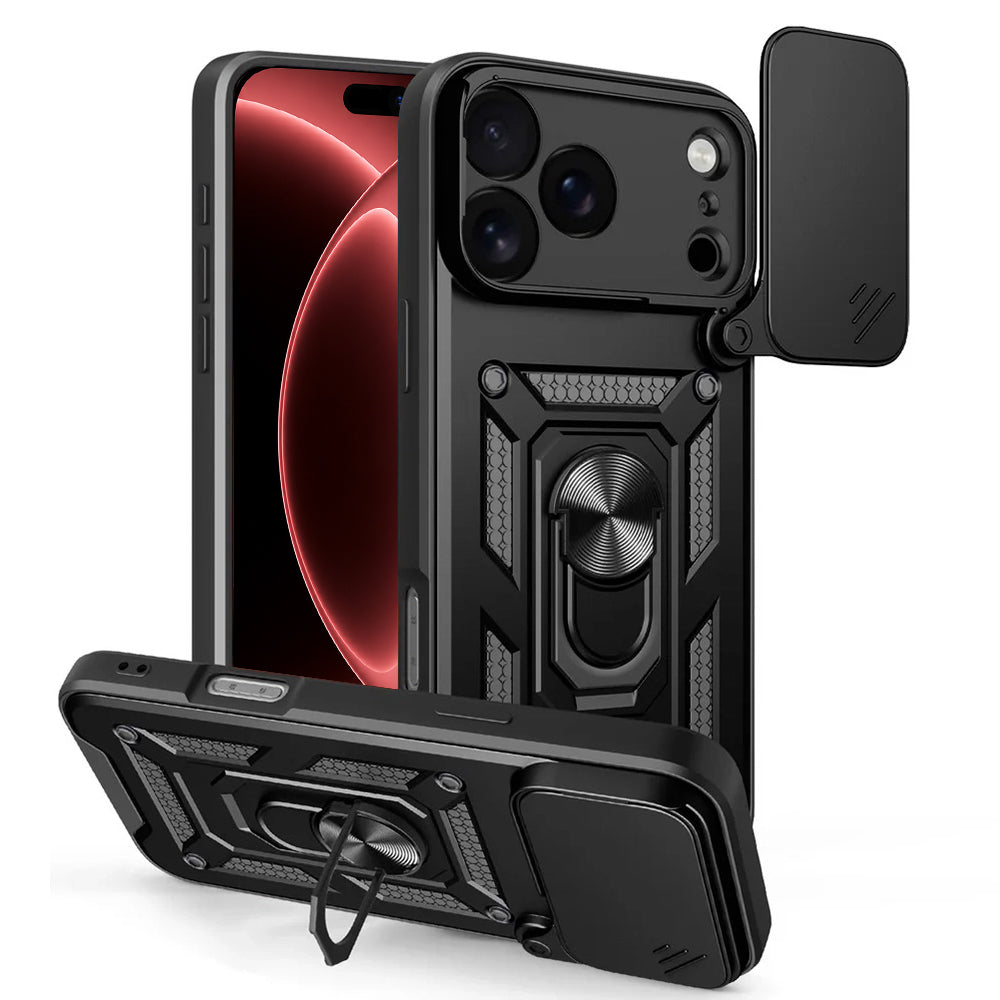 Case for Apple iPhone 18 Pro / 17 Pro, Techsuit, CamShield, Black