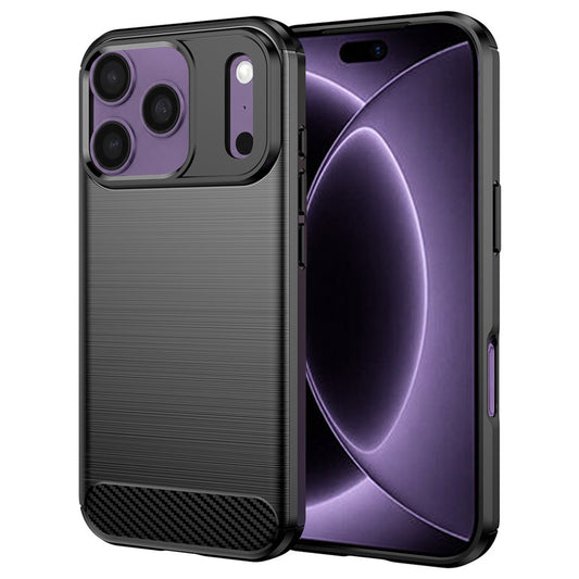 Case for Apple iPhone 18 Pro / 17 Pro, Techsuit, Carbon, Black