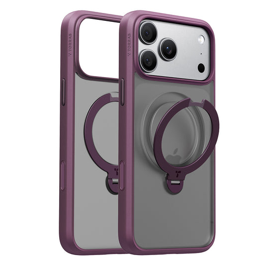 MagSafe Case for Apple iPhone 18 Pro / 17 Pro, Torras, Ostand Spin, Purple