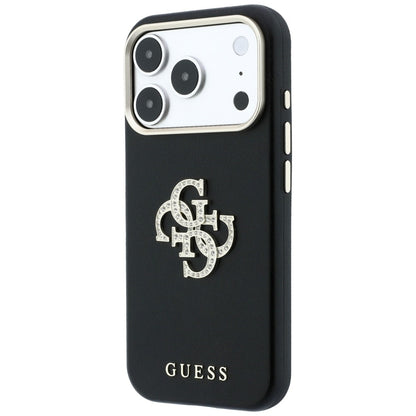 Case for Apple iPhone 18 Pro Max / 17 Pro Max, Guess, Smooth Big Strass Logo, Black