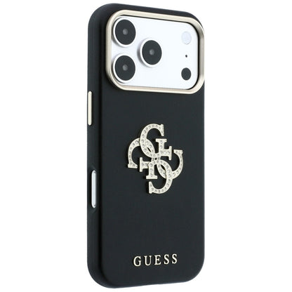 Case for Apple iPhone 18 Pro Max / 17 Pro Max, Guess, Smooth Big Strass Logo, Burgundy