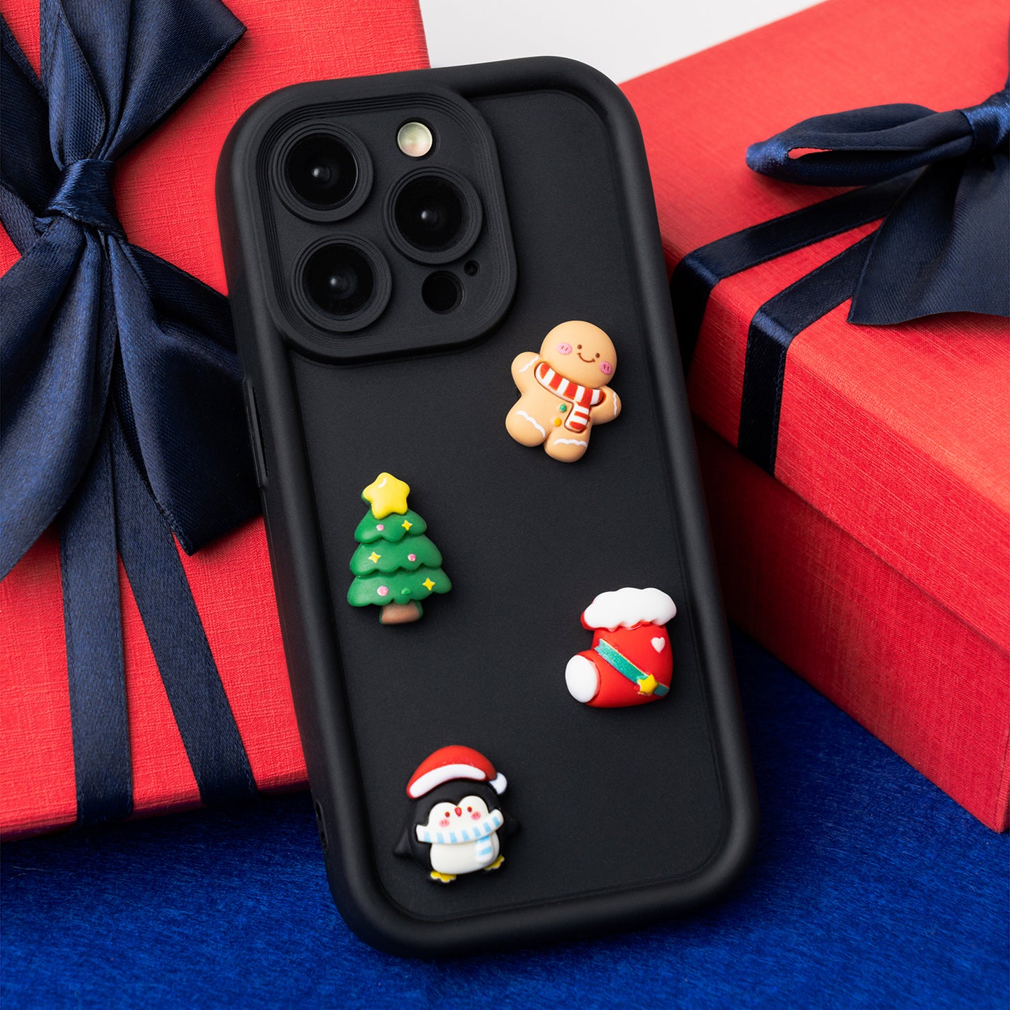 Case for Apple iPhone 15 Pro, OEM, Ultra Trendy 3D Christmas, Black