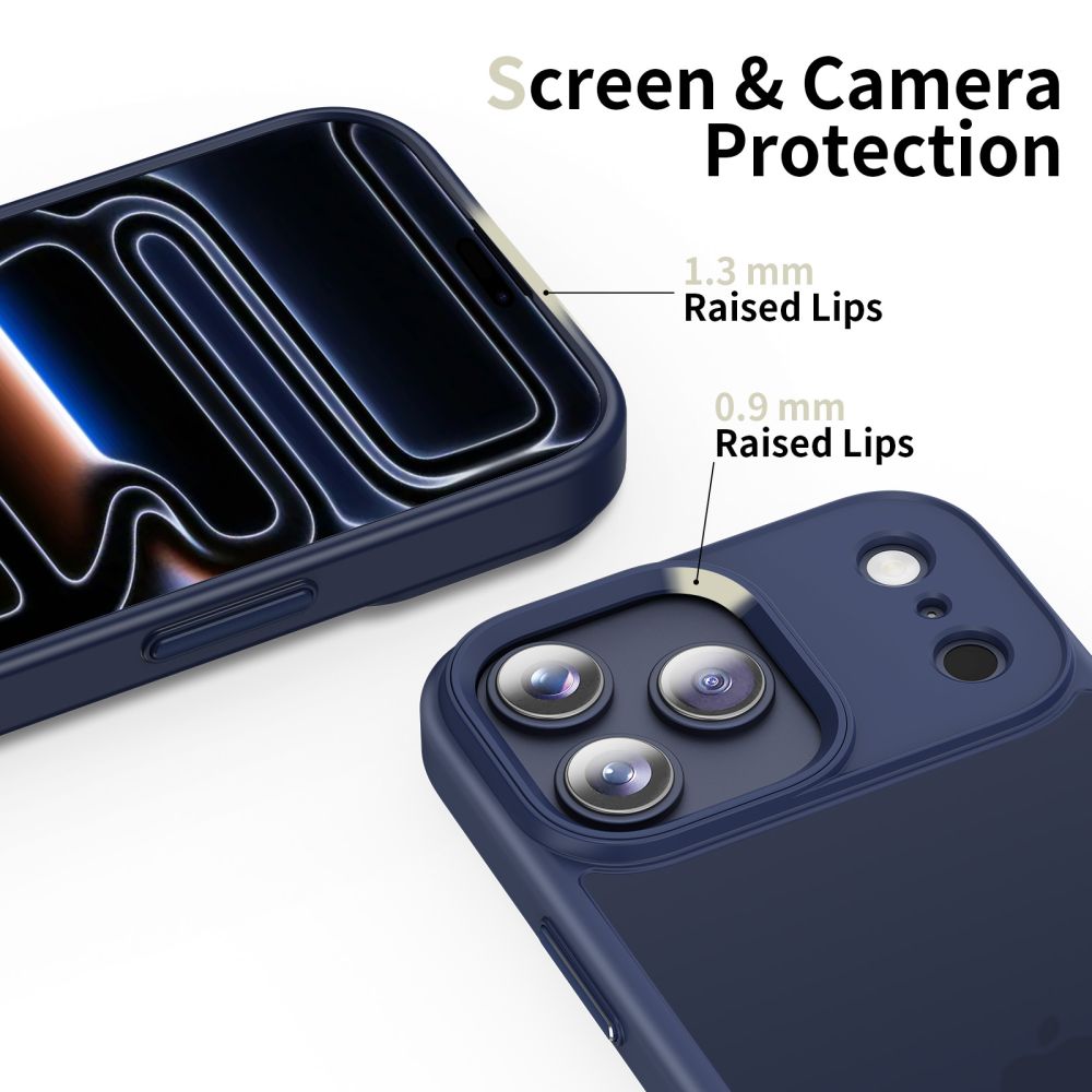 Case for Apple iPhone 17 Pro, Tech-Protect, Magmat, Matte Navy Blue