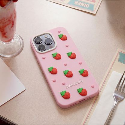 Case for Apple iPhone 16 Pro, OEM, Strawberry, Pink