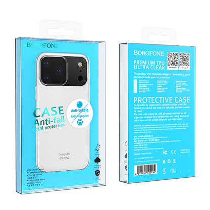 Case for Apple iPhone 17 Pro Max, Borofone, BI4 Ice, Transparent