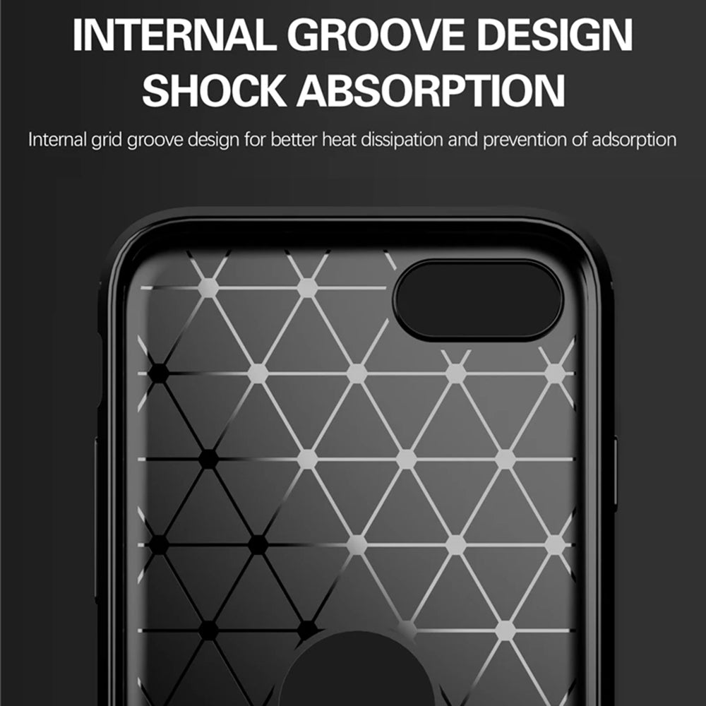 Case for Apple iPhone SE (2022) / SE (2020), Techsuit, Carbon, Black