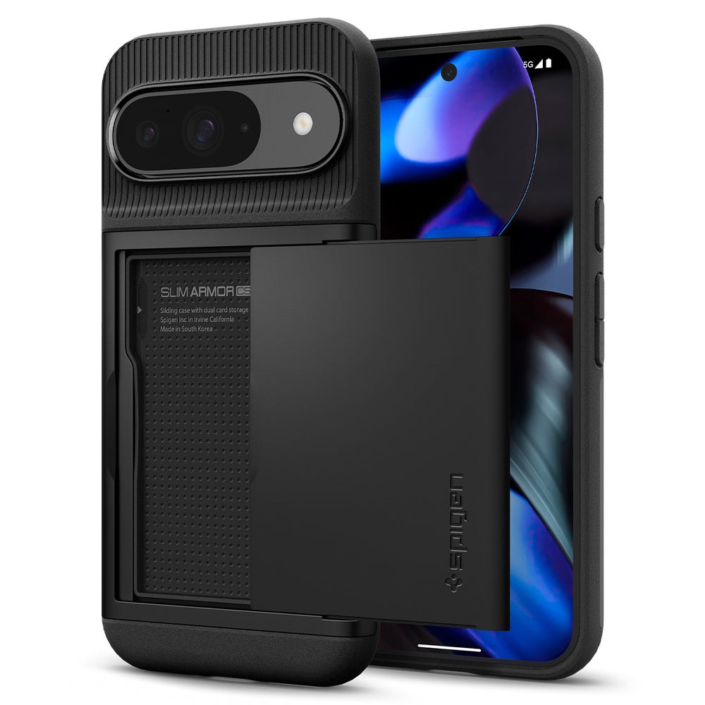 Case for Google Pixel 9/9 Pro, Spigen, Slim Armor CS, Black ACS07695 