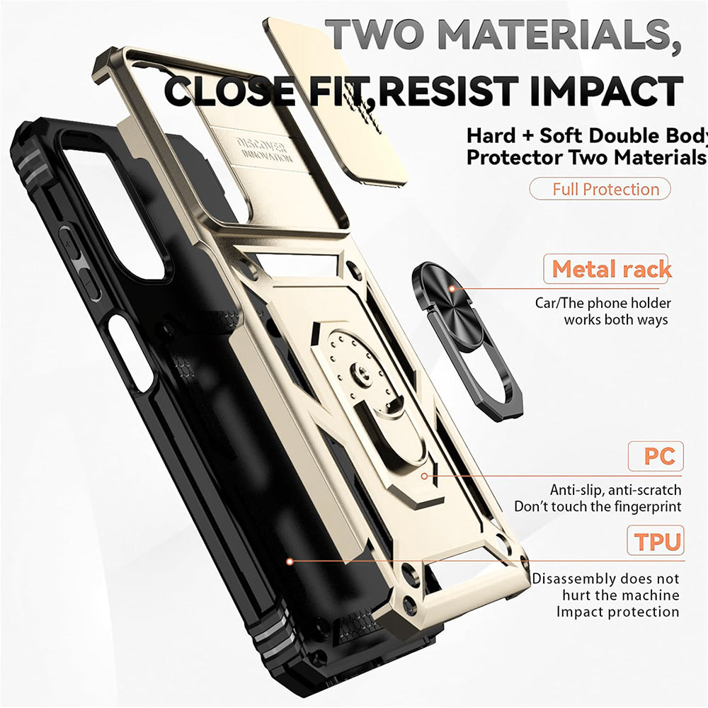 Case for Honor 400 Lite, Techsuit, CamShield, Gold