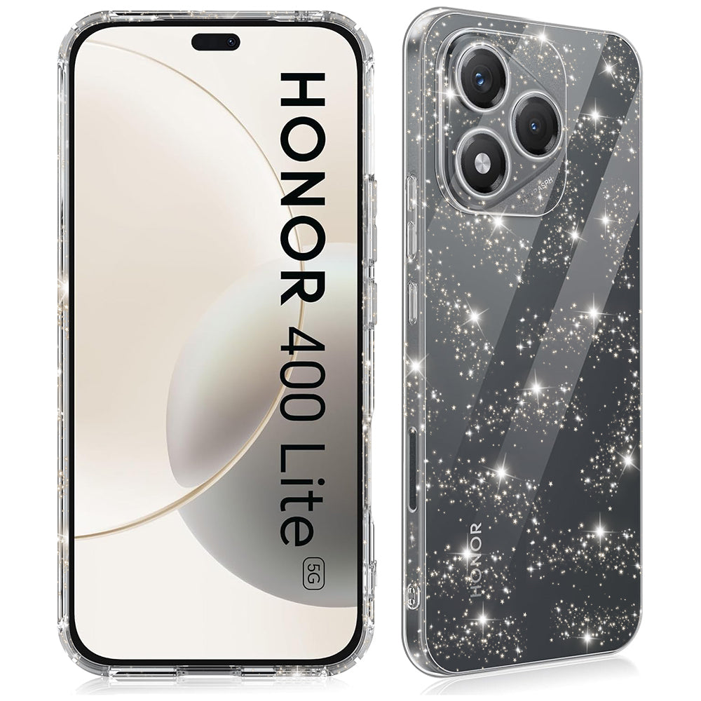 Case for Honor 400 Lite, Techsuit, SparkleSkin, Transparent
