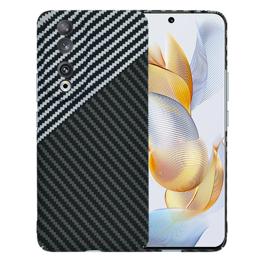 Case for Honor 90, Techsuit, Carbonite FiberShell, Black Gray