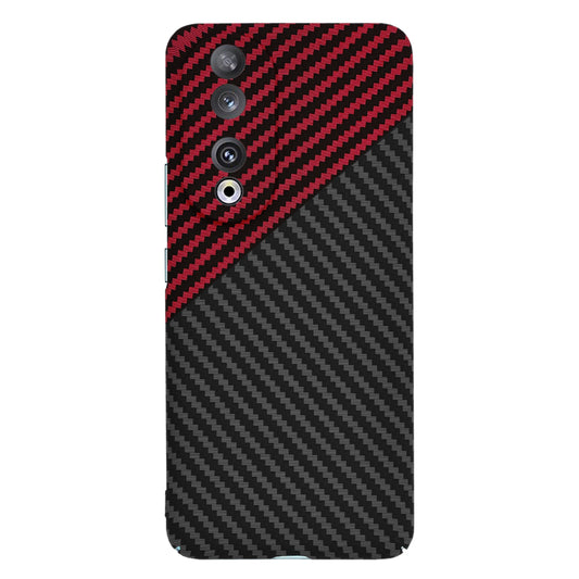 Case for Honor 90, Techsuit, Carbonite FiberShell, Black Red