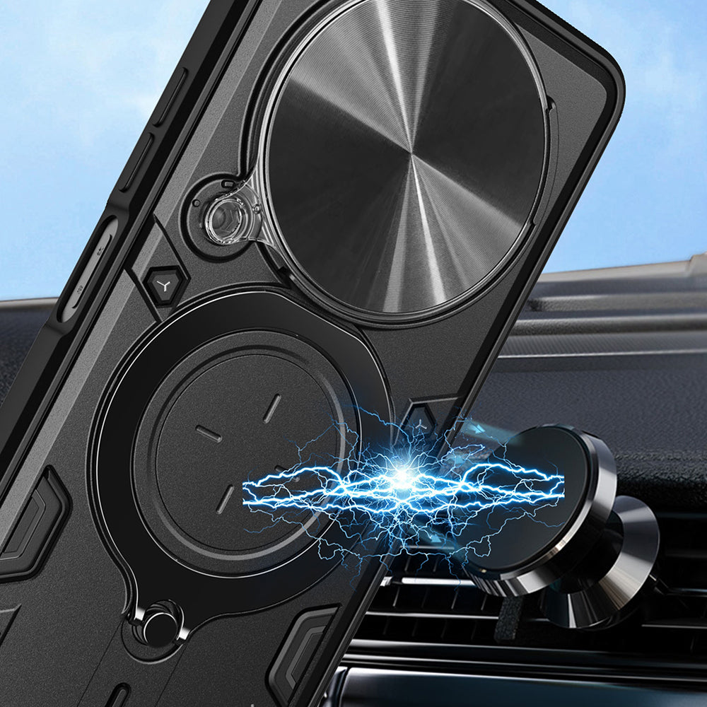 Case for Honor Magic8 Lite, Techsuit, CamGuard Pro, Black