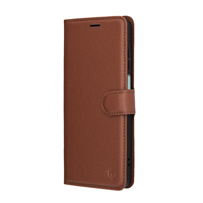 Case for Honor X5c Plus, Techsuit, Leather Folio, Brown