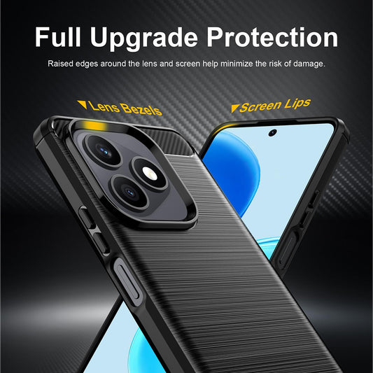 Case for Honor X8d, Techsuit, Carbon, Black