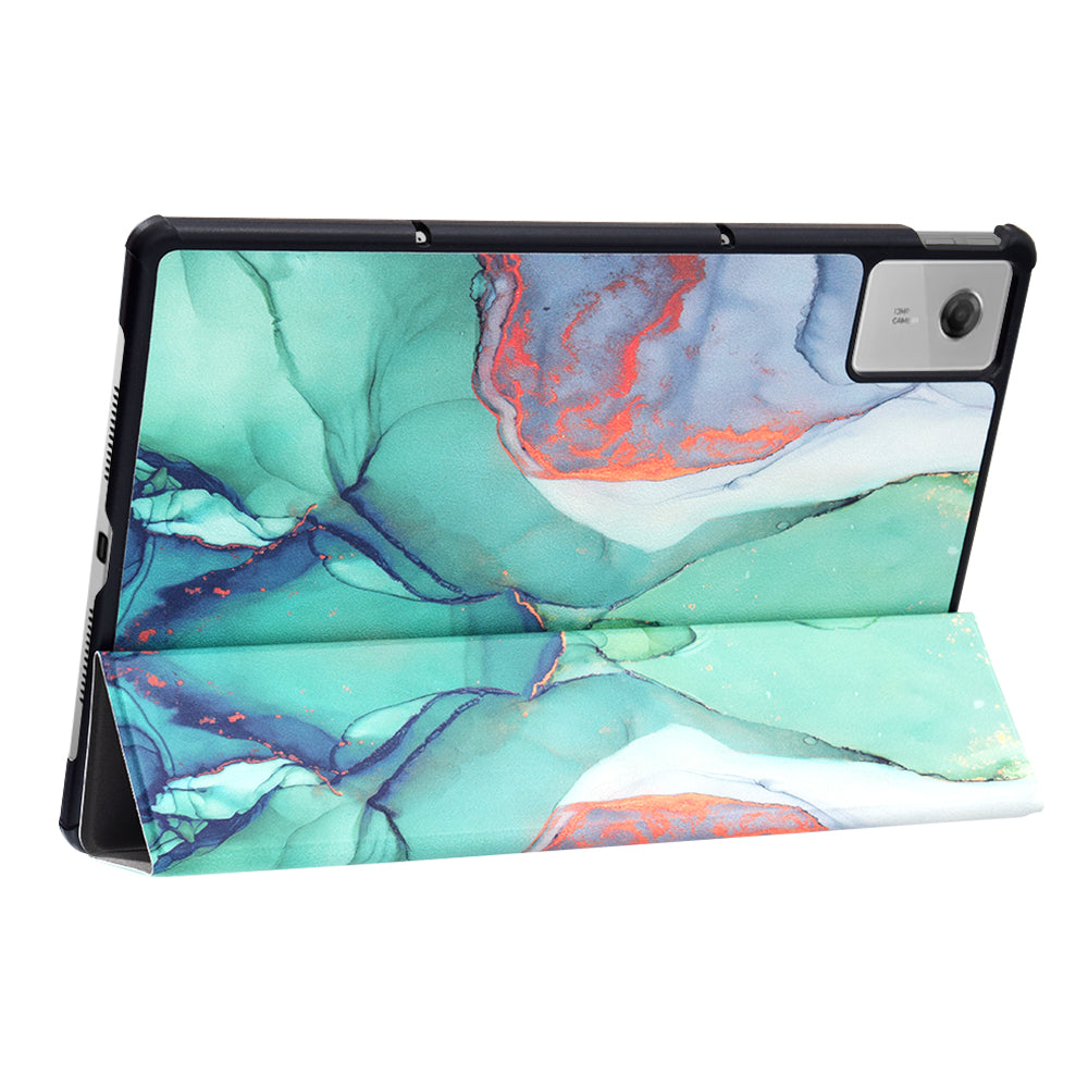 Case for Lenovo Idea Tab Plus, Techsuit, FoldPro Green Time, Multicolor