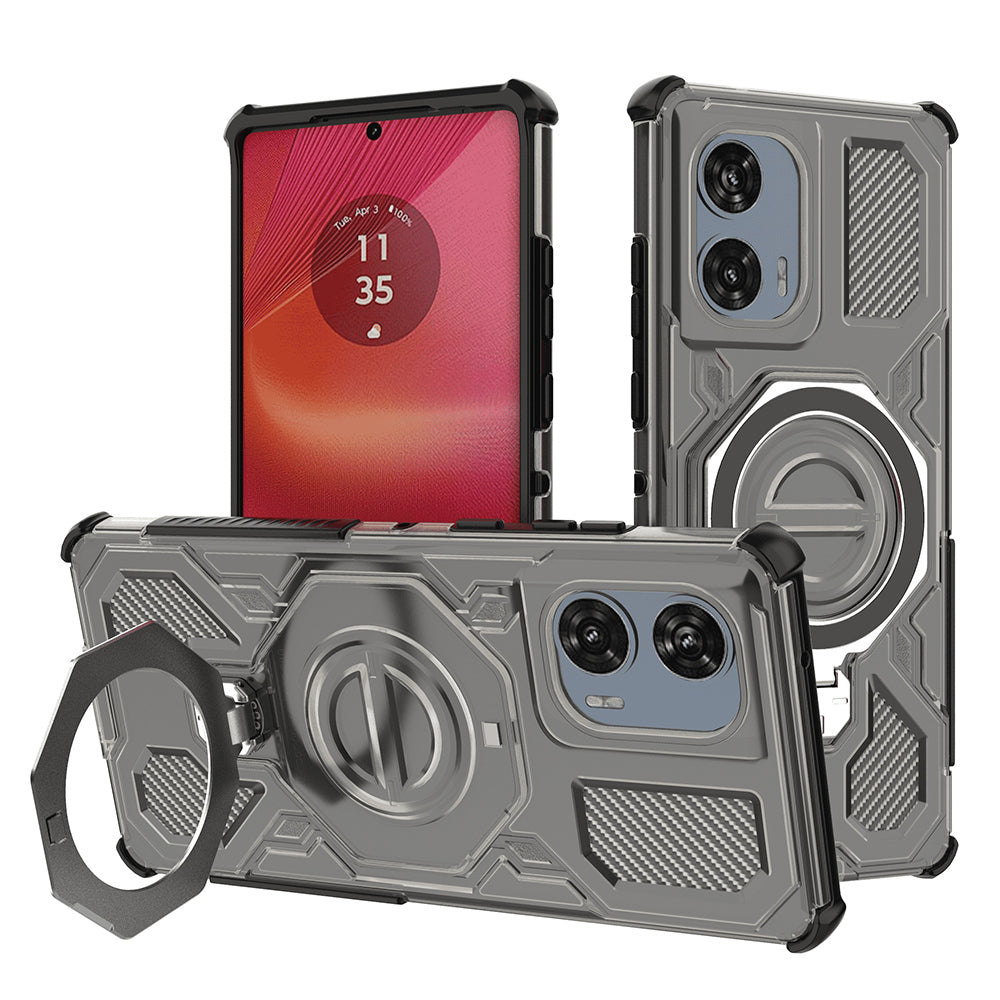 Case for Motorola Edge 50 Fusion, Techsuit, Carbon Shield Pro, Smoke