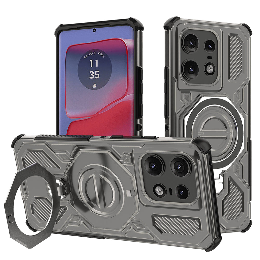 Case for Motorola Edge 50 Pro, Techsuit, Carbon Shield Pro, Smoke