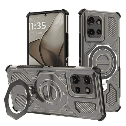 Case for Motorola Edge 50, Techsuit, Carbon Shield Pro, Smoke