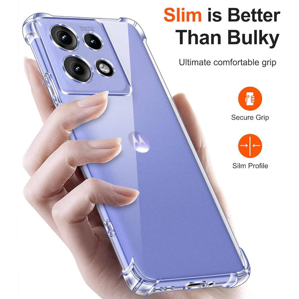Case for Motorola Edge 50, Techsuit, Shockproof Clear, Transparent