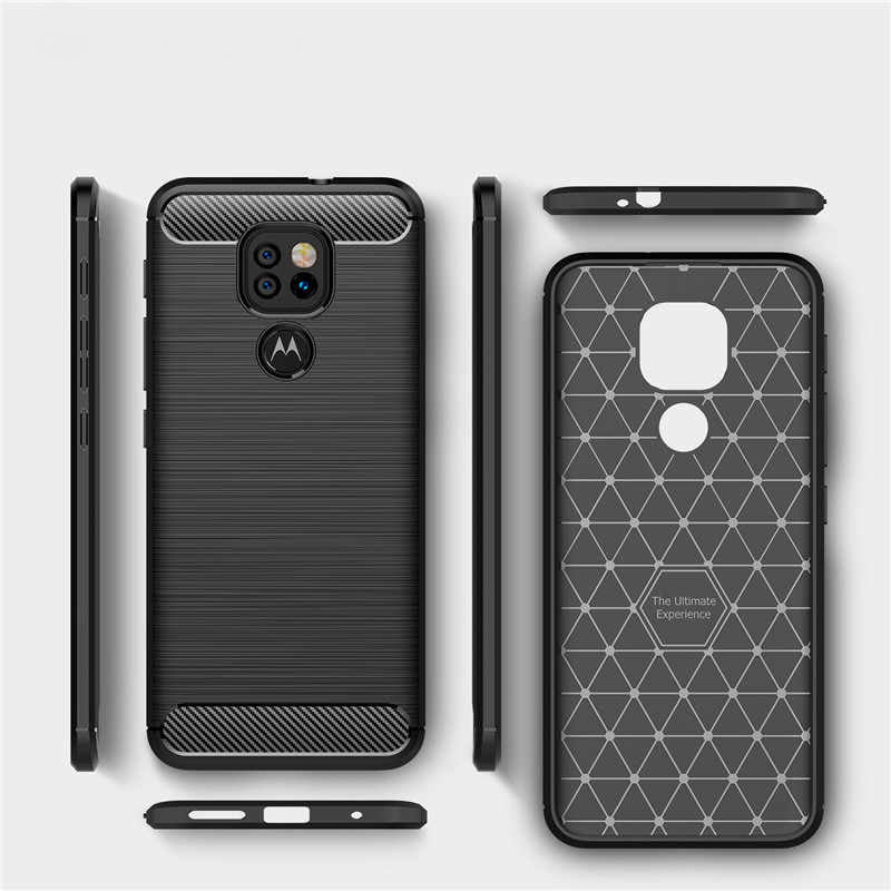 Case for Motorola Moto E7 Plus / G9 Play, Techsuit, Carbon, Black