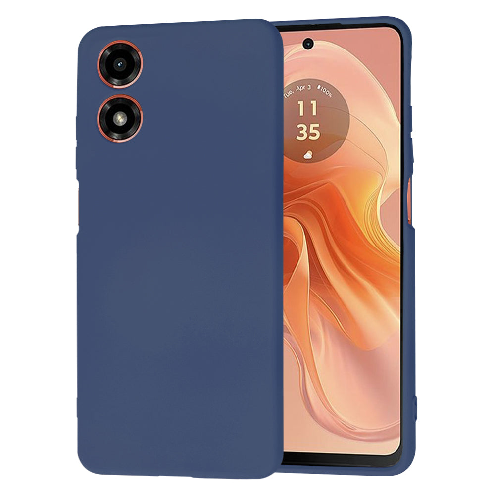 Case for Motorola Moto G04s / E14 / G04, Techsuit, SoftFlex, Navy Blue