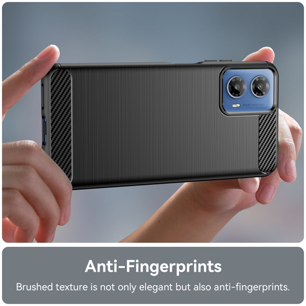 Case for Motorola Moto G04s / E14 / G24 Power / G04 / G24, Techsuit, Carbon, Black