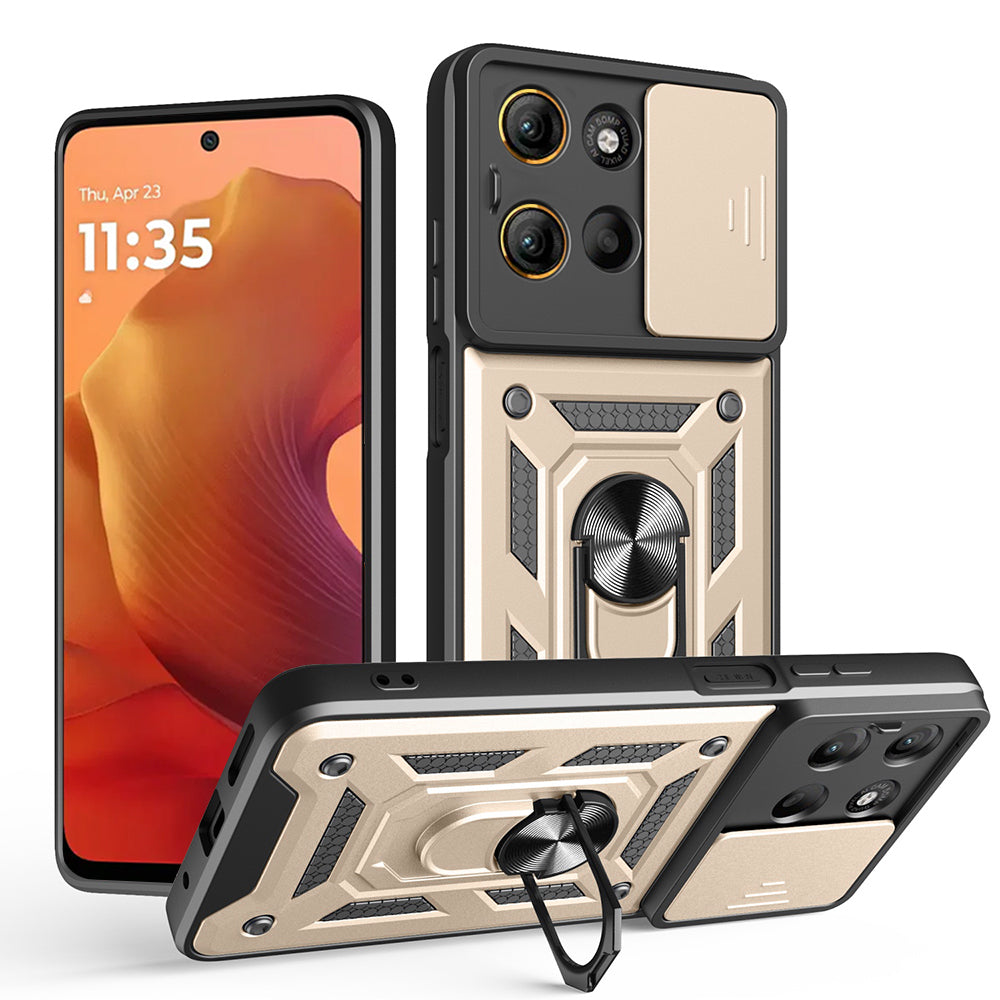 Case for Motorola Moto G15 / G15 Power, Techsuit, CamShield, Gold