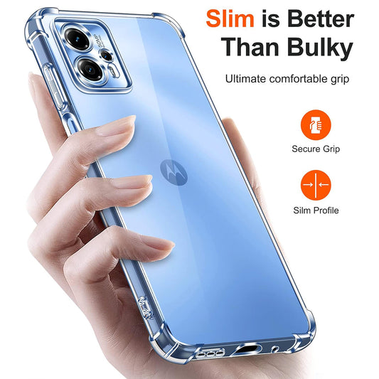 Case for Motorola Moto G24 Power, Techsuit, Shockproof Clear, Transparent