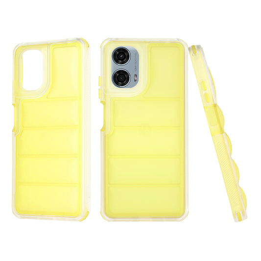 Case for Motorola Moto G24 Power, Techsuit, Wave Shield, Yellow