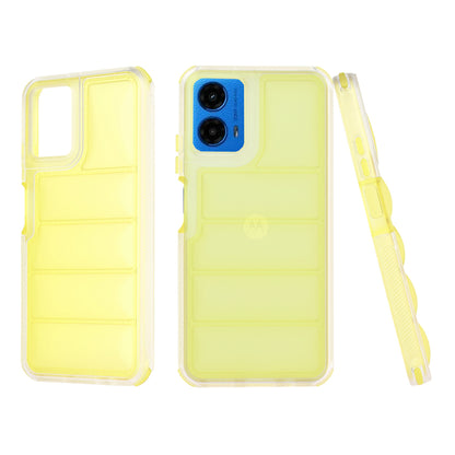 Case for Motorola Moto G45 / G34, Techsuit, Wave Shield, Yellow