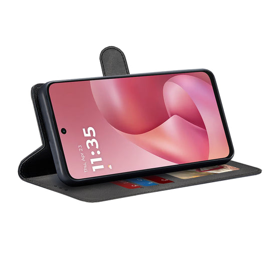 Case for Motorola Moto G67 Power / G57 Power, Techsuit, Diary Book, Black