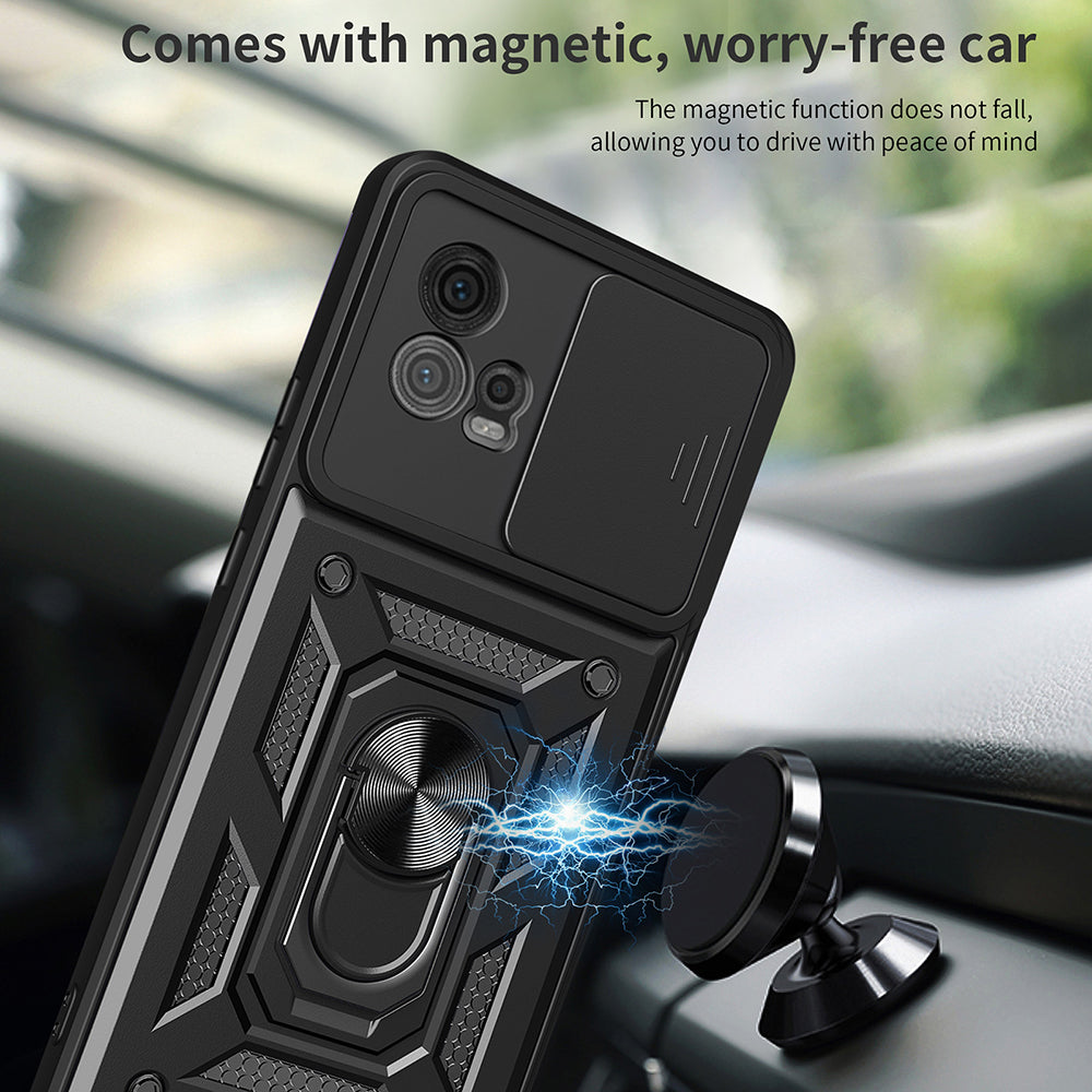 Case for Motorola Moto G72, Techsuit, CamShield, Black