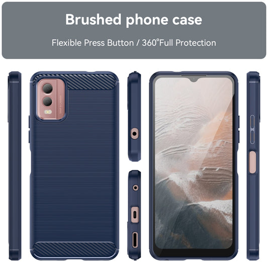Case for Nokia C32, Techsuit, Carbon, Blue