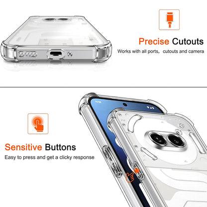 Case for Nothing Phone (2a) Plus / Phone (2a), Techsuit, Shockproof Clear, Transparent