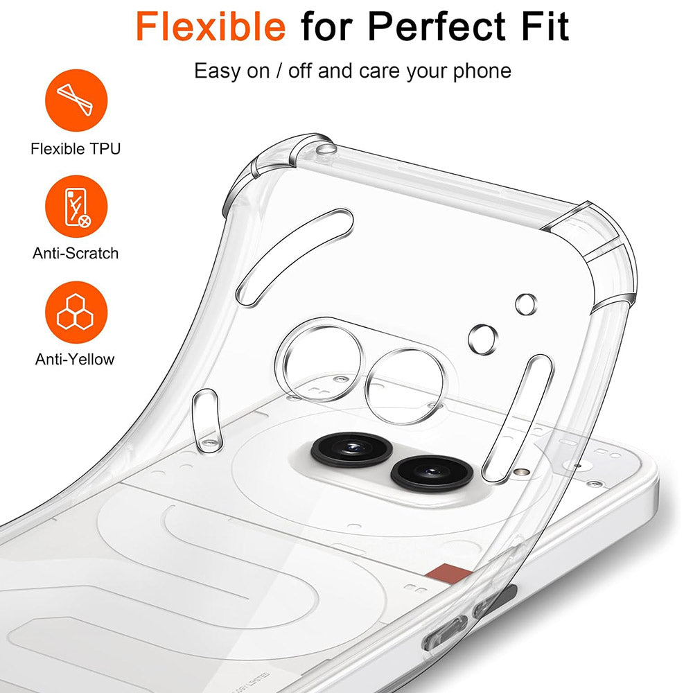 Case for Nothing Phone (3a), Techsuit, Shockproof Clear, Transparent