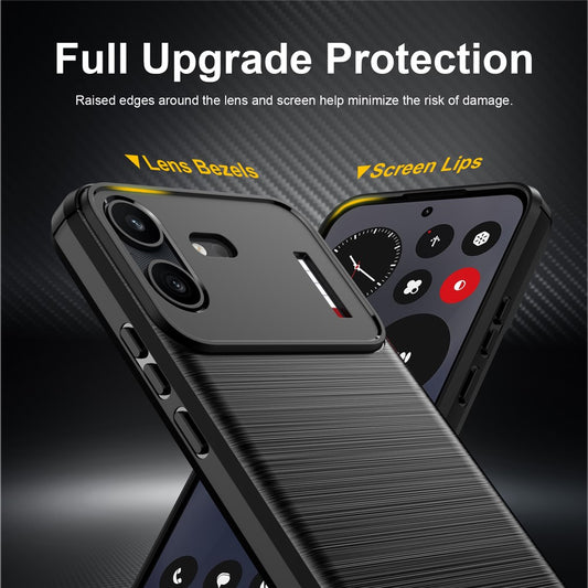 Case for Nothing Phone (4b), Techsuit, Carbon, Black