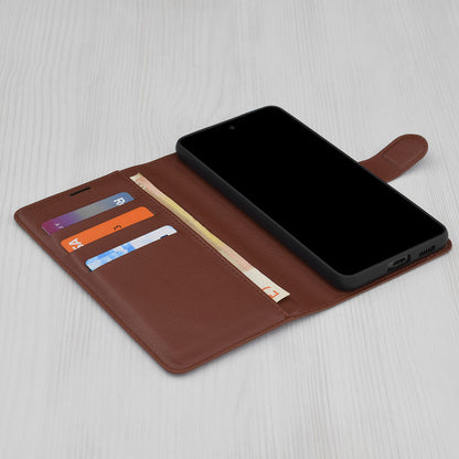 Case for OnePlus 13R, Techsuit, Leather Folio, Brown