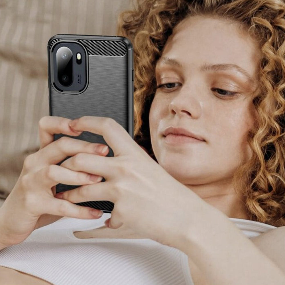 Case for OnePlus 15R, Techsuit, Carbon, Black