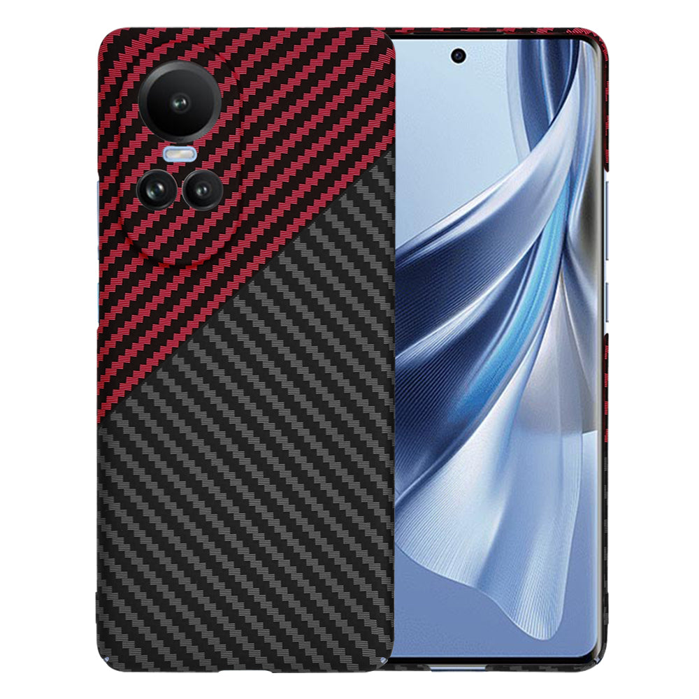 Case for Oppo Reno10 / Reno10 Pro, Techsuit, Carbonite FiberShell, Black Red