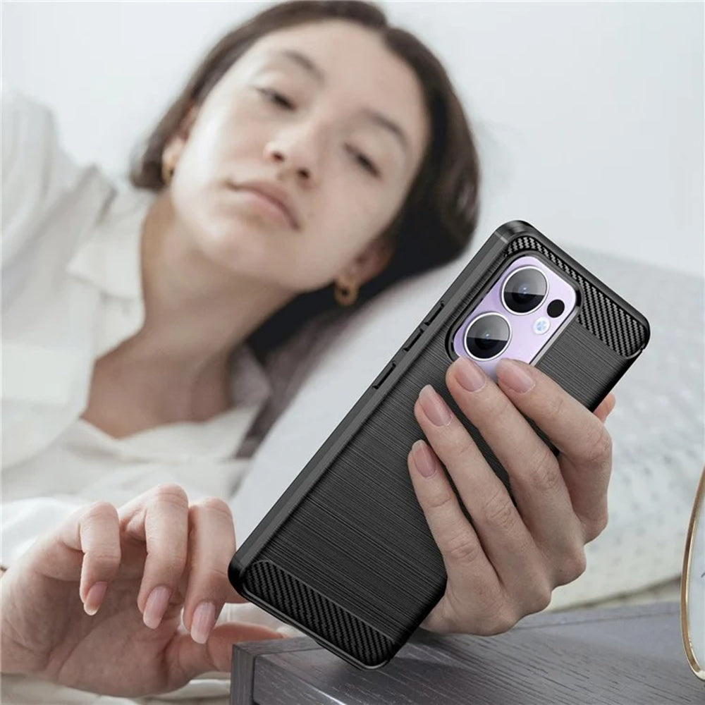Case for Oppo Reno13 Pro, Techsuit, Carbon, Black