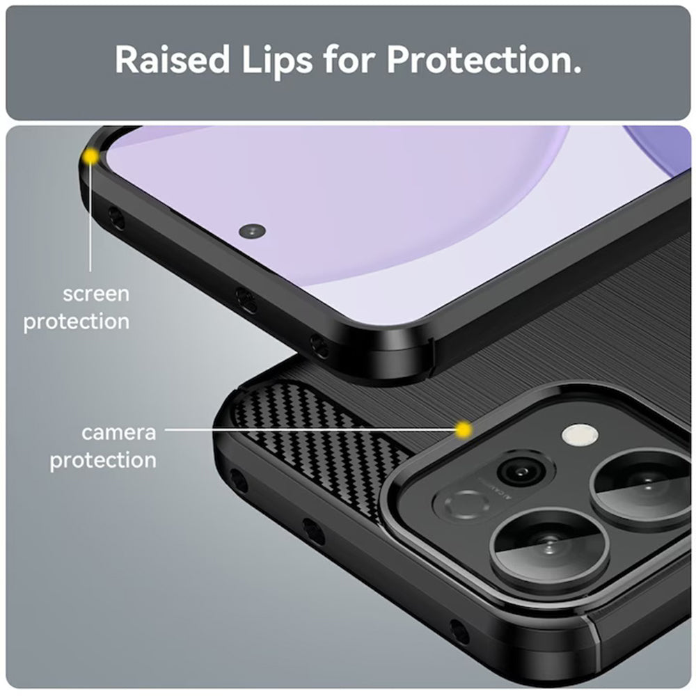 Case for Oppo Reno16 F / Reno16 FS, Techsuit, Carbon, Black