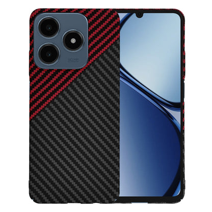 Case for Realme C63 / C61, Techsuit, Carbonite FiberShell, Black Red