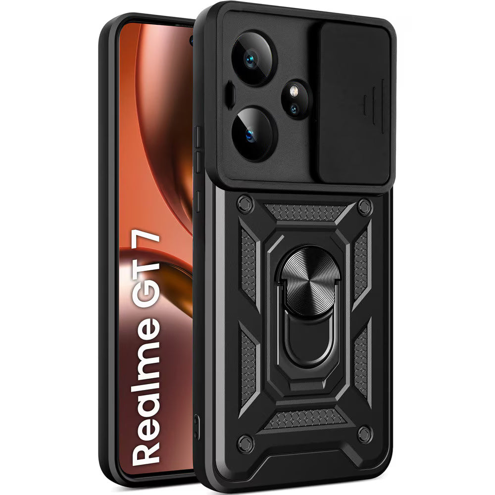 Case for Realme GT 7, Techsuit, CamShield, Black