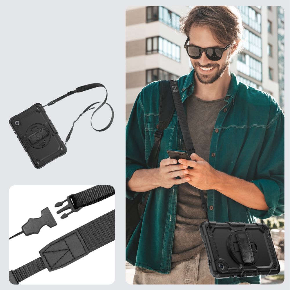 Case for Samsung Galaxy Tab A11 / Tab A9, Tech-Protect, Solid360, Black