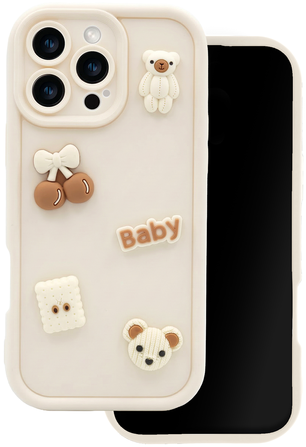 Case for Samsung Galaxy S25 Ultra S938, OEM, Ultra Trendy 3D Bear, Beige