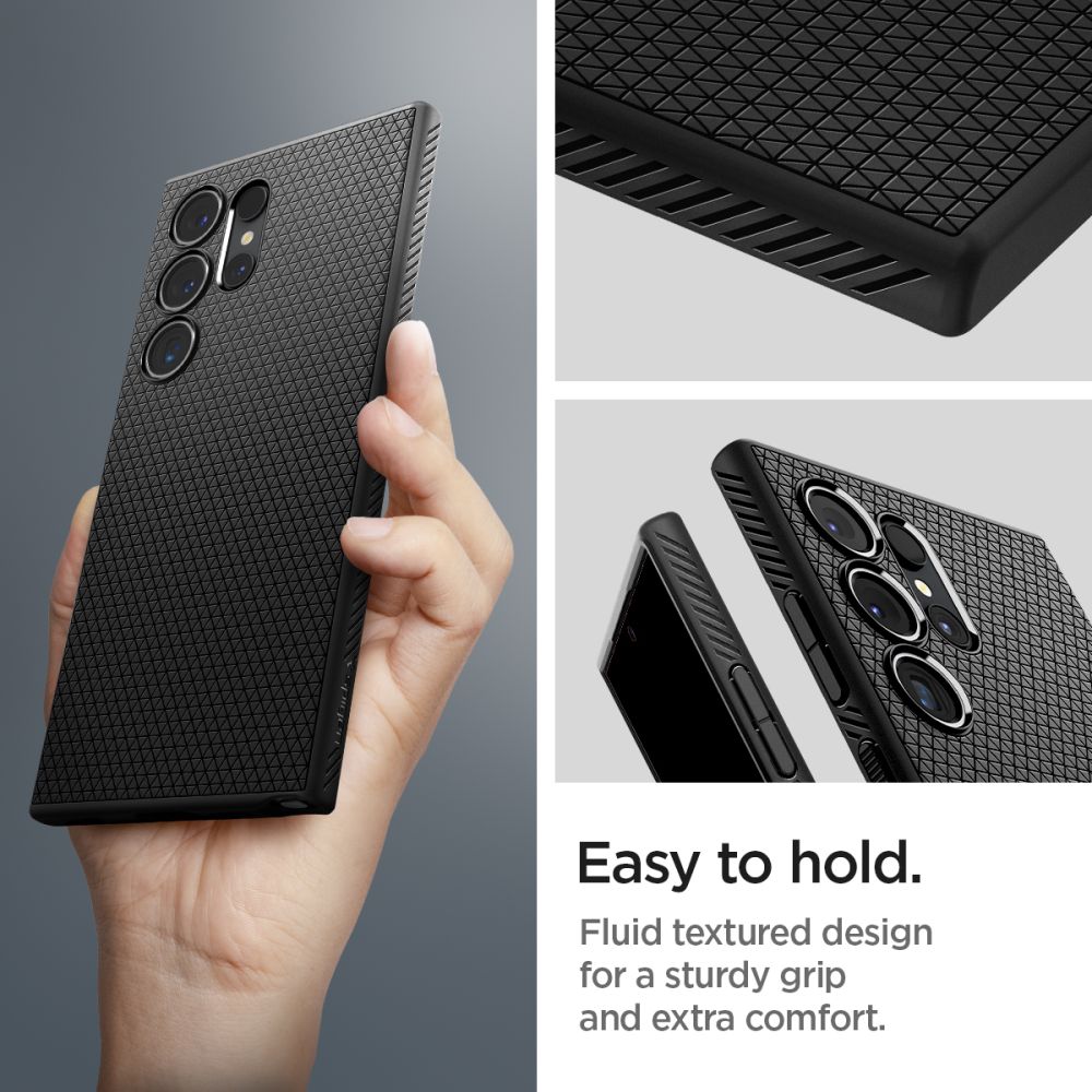 Case for Samsung Galaxy S24 Ultra S928, Spigen, Liquid Air, Black 